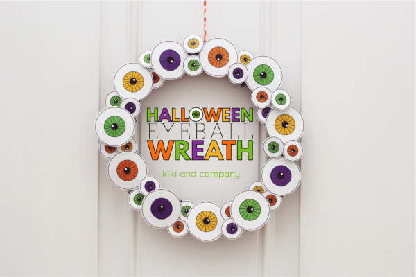 Halloween Eyeball Wreath from kiki and company. LOVE!