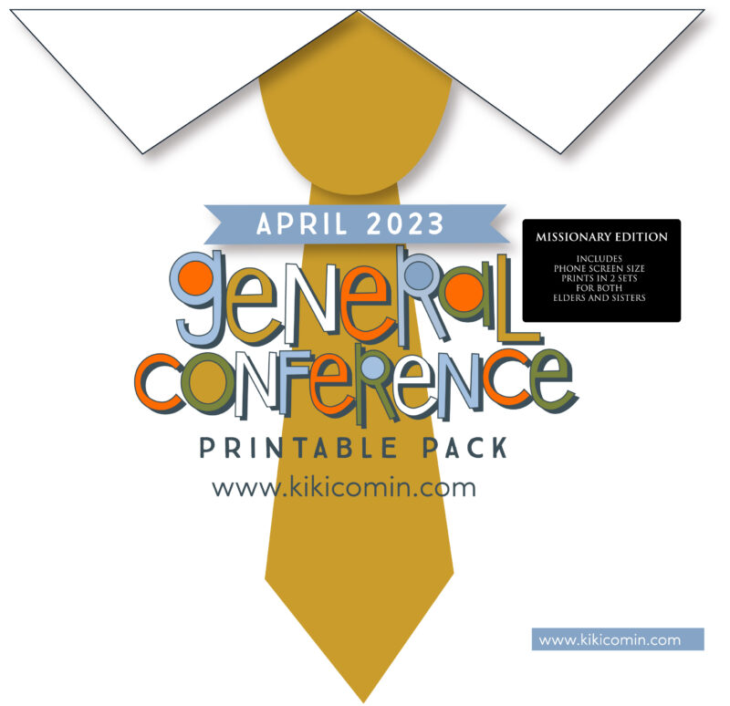 April 2023 General Conference Printable Pack Kiki & Company